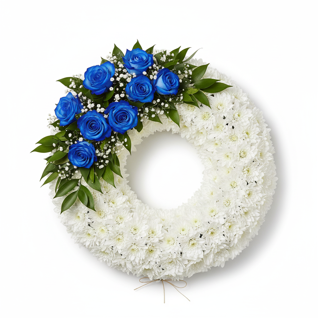 Azure Serenity Wreath