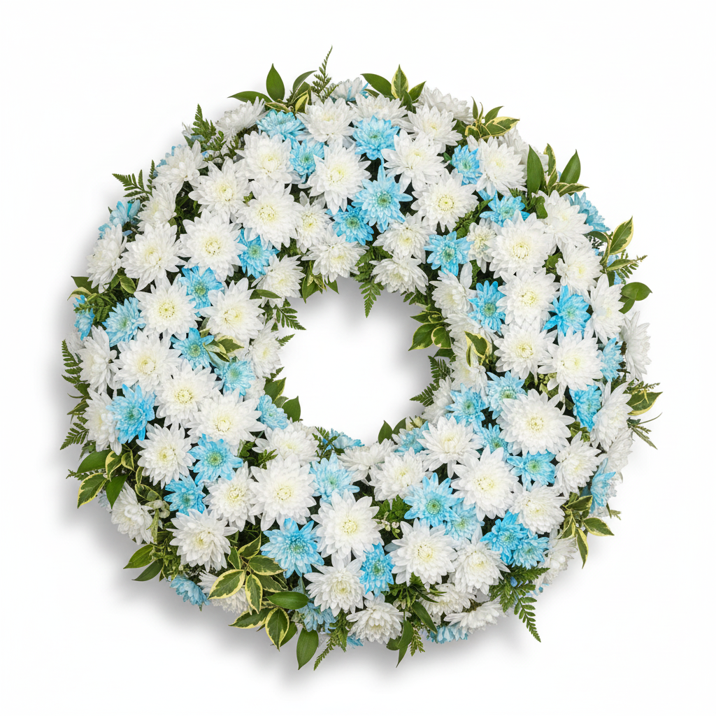Blue Skies Remembrance Wreath